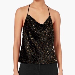 Intermix Velvet Leopard Print Top